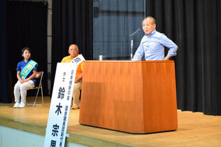 上野候補・京谷候補を激励する鈴木宗男国会議員団副代表